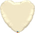 18'' HEART PEARL IVORY PLAIN FOIL (Flat)