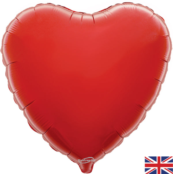 18'' PACKAGED HEART RED FOIL BALLOON