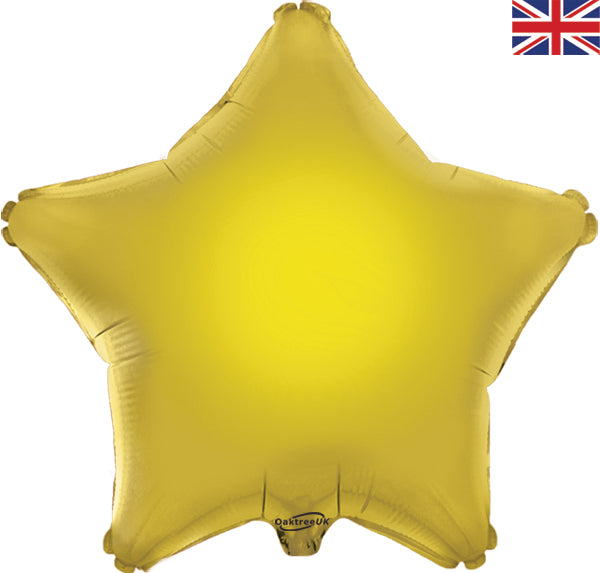 19'' PACKAGED STAR GOLD FOIL BALLOON