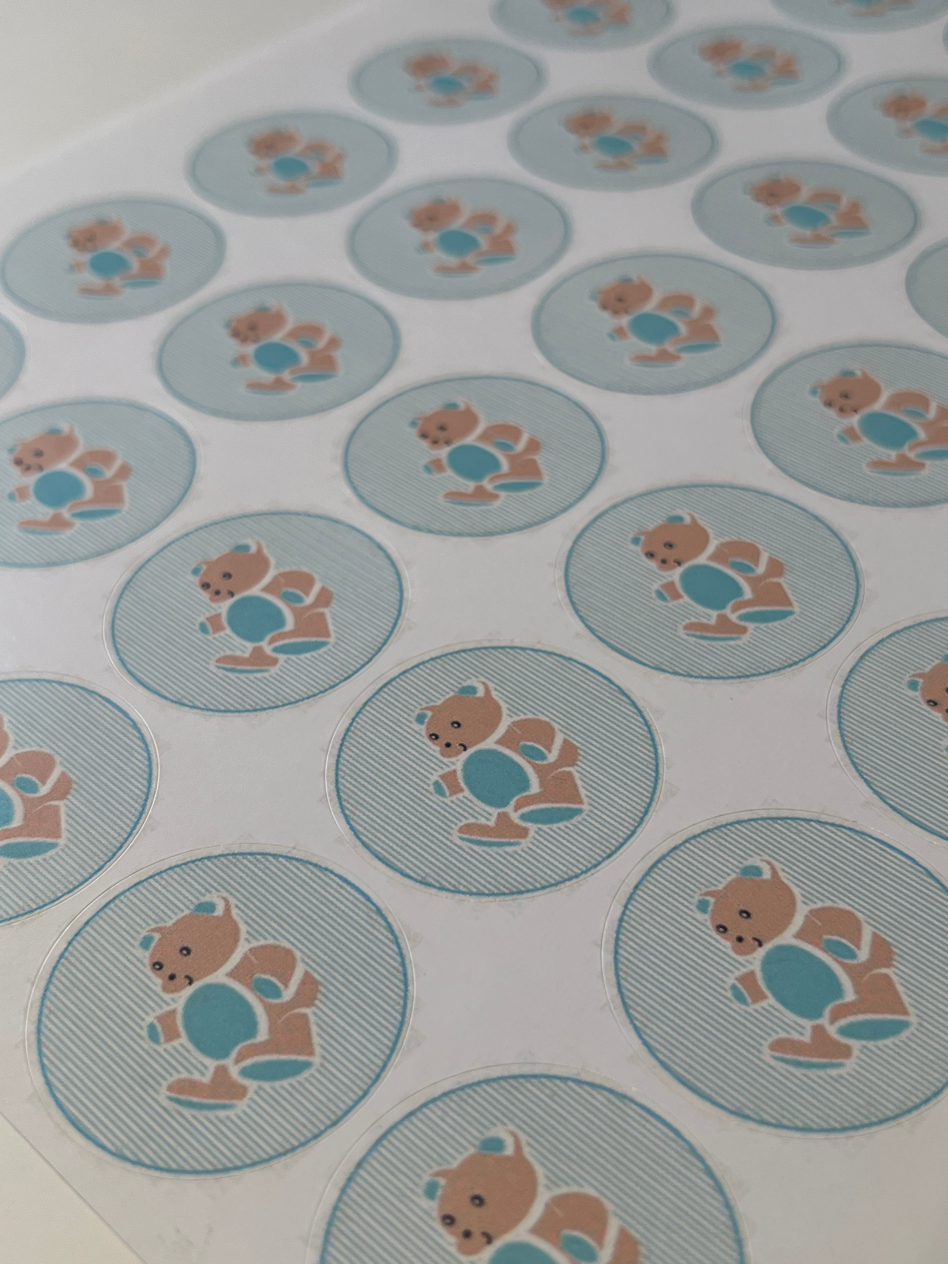 Blue Teddy Bear Stickers
