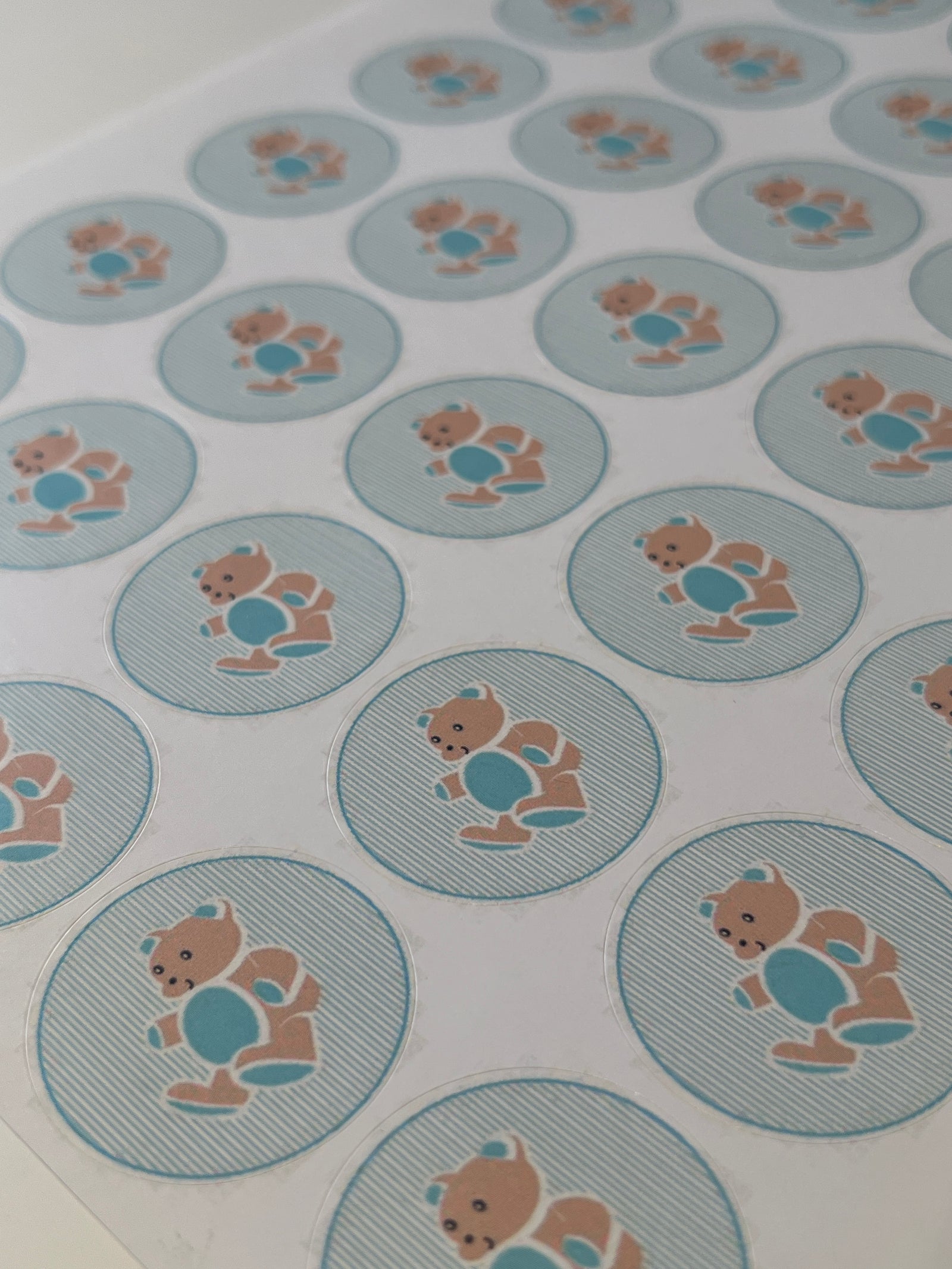 Blue Teddy Bear Stickers