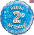 18'' FOIL HAPPY 2ND BIRTHDAY BLUE