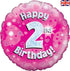 18'' FOIL HAPPY 2nd BIRTHDAY PINK