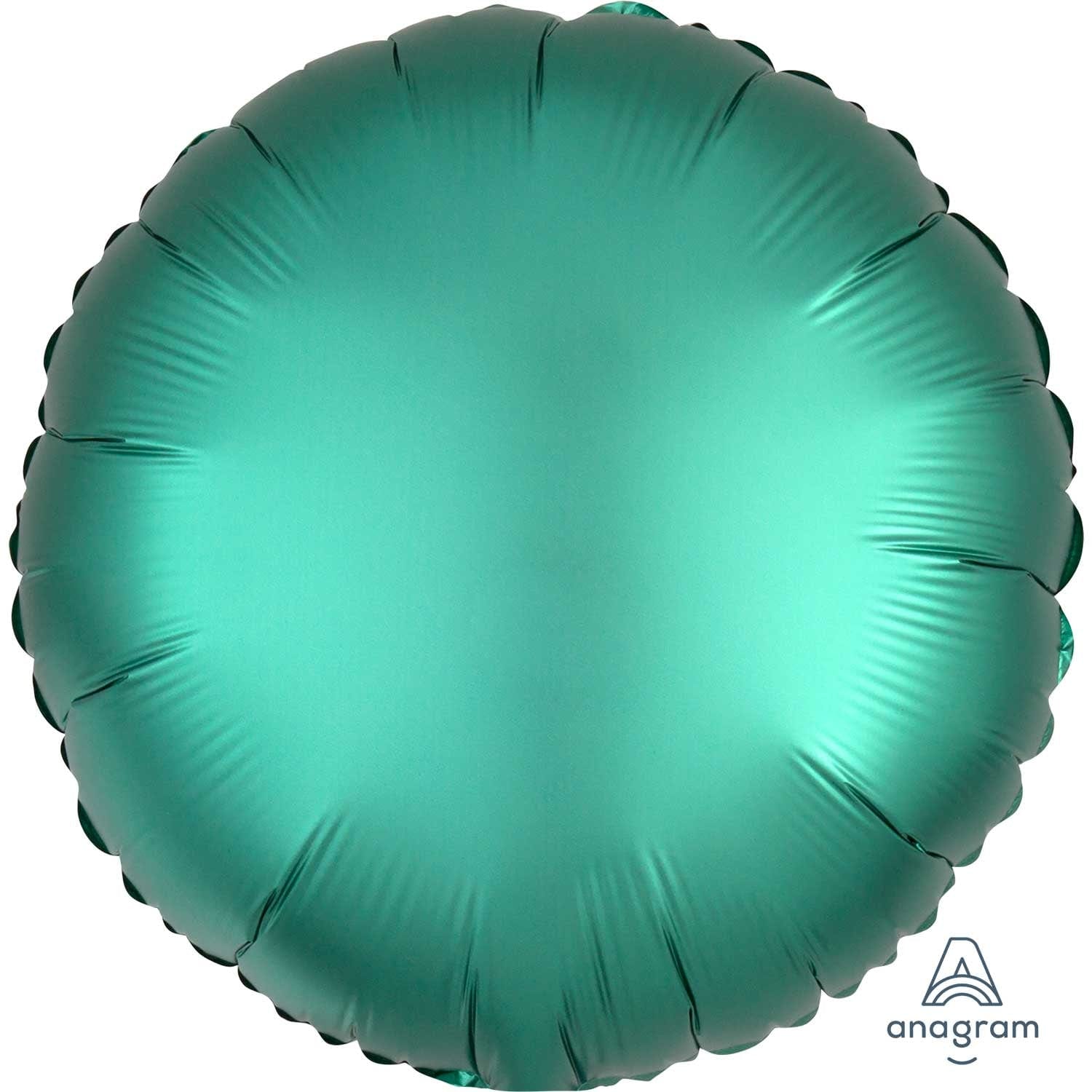 Jade Circle Satin Luxe Standard 17" Foil Balloon