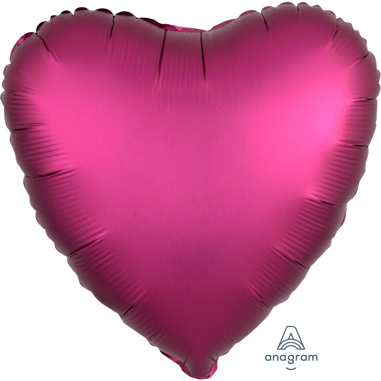 Pomegranate Heart Satin Luxe Standard 17"