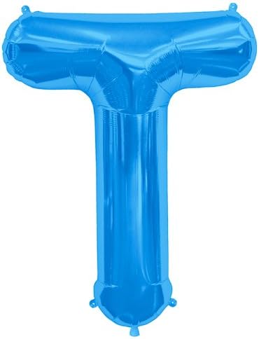 34'' SUPER SHAPE FOIL LETTER T - BLUE