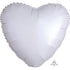 18'' HEART METALLIC WHITE PLAIN FOIL