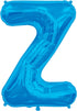 34'' SUPER SHAPE FOIL LETTER Z - BLUE