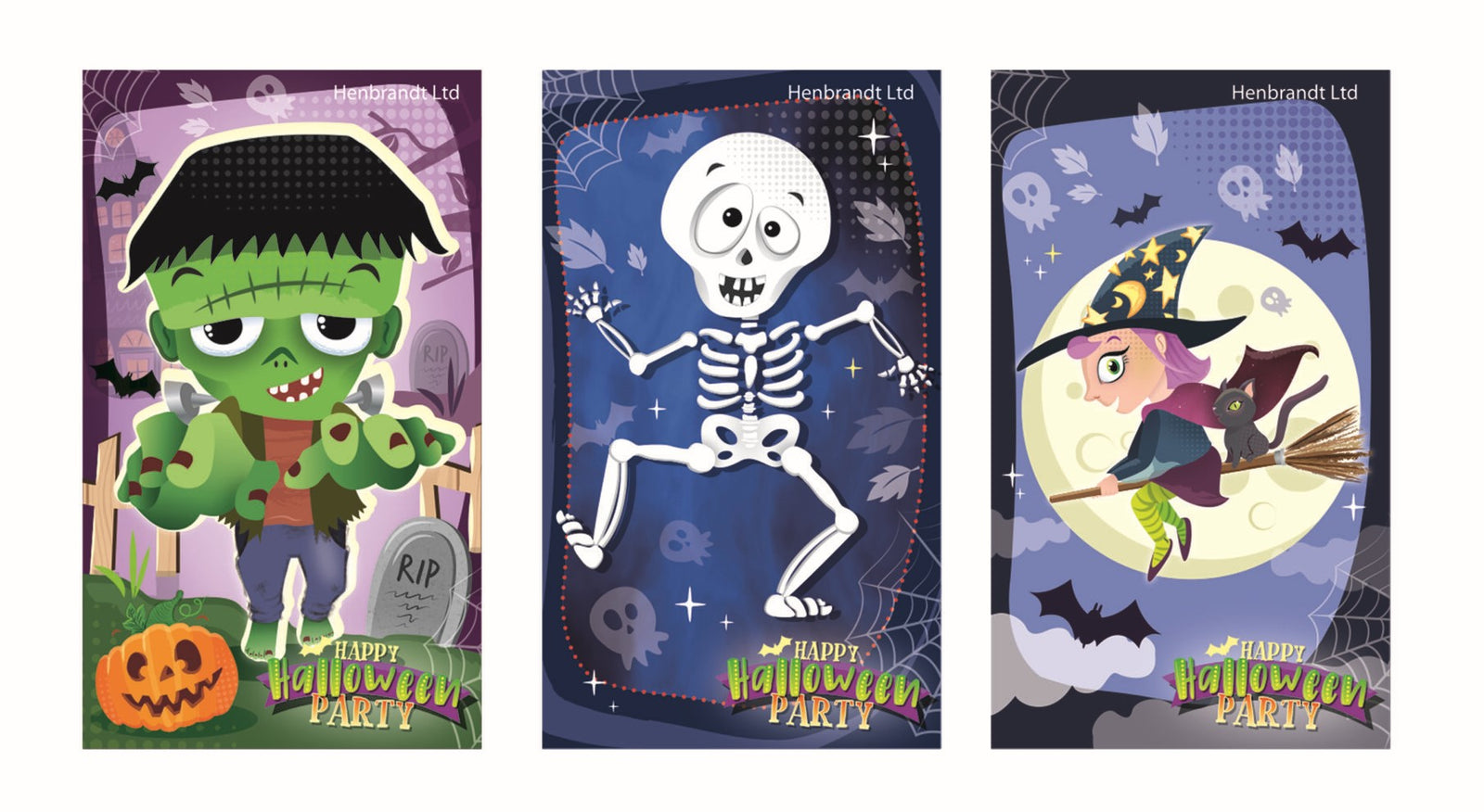 Mini Halloween Notebooks (9.3×5.5cm) 3 Assorted Designs