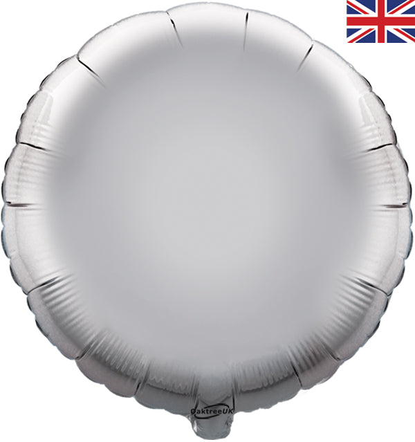 18'' PACKAGED ROUND SILVER FOIL BALLOON