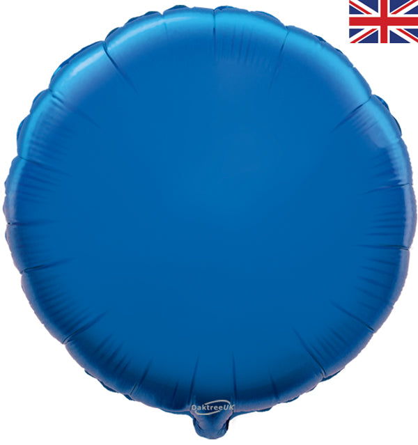 18" Blue Round Foil Balloon