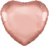 18'' PACKAGED ROSE GOLD HEART FOIL BALLOON