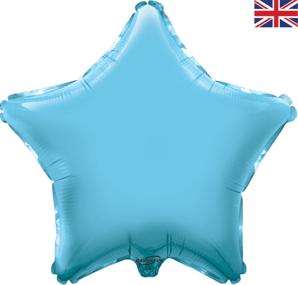 19'' PACKAGED LIGHT BLUE STAR FOIL BALLOON