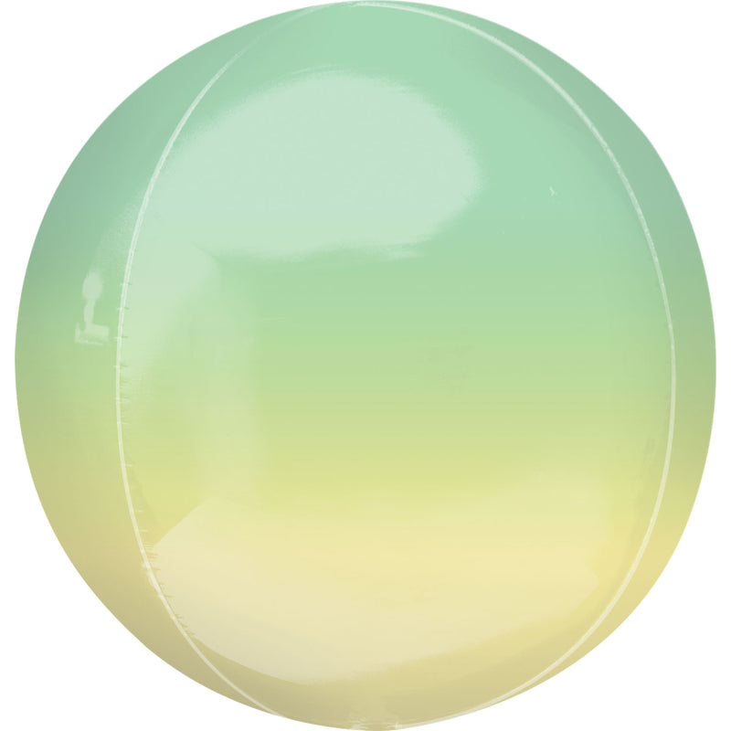 15'' Yellow & Green Ombre Orbz Foil Balloon 1PK