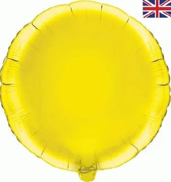 18" Yellow Round Foil Balloon