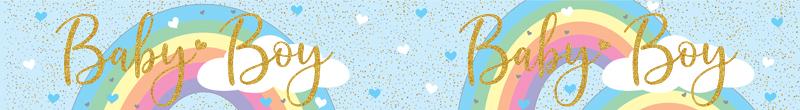 9ft Banner Pastel Rainbow Boy Holographic