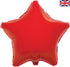 19'' PACKAGED STAR RED FOIL BALLOON