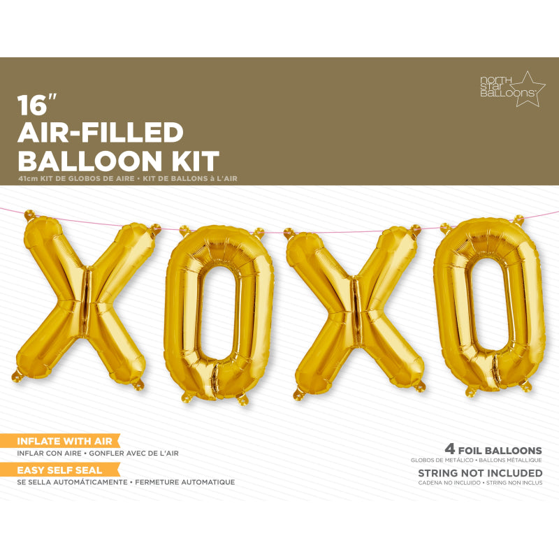 16'' GOLD XOXO AIR FILL