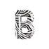 34'' SUPER SHAPE FOIL LETTER B - ZEBRA