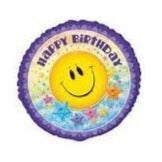 18'' FOIL SMILEY STARS BIRTHDAY
