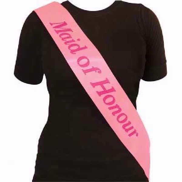 Maid Of Honour Pink Sash
