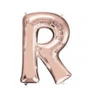 34'' SHAPE FOIL LETTER R - ROSE GOLD (ANAGRAM)
