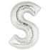 40'' SUPER SHAPE FOIL LETTER S - SILVER