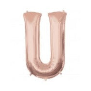 34'' SHAPE FOIL LETTER U - ROSE GOLD (ANAGRAM)