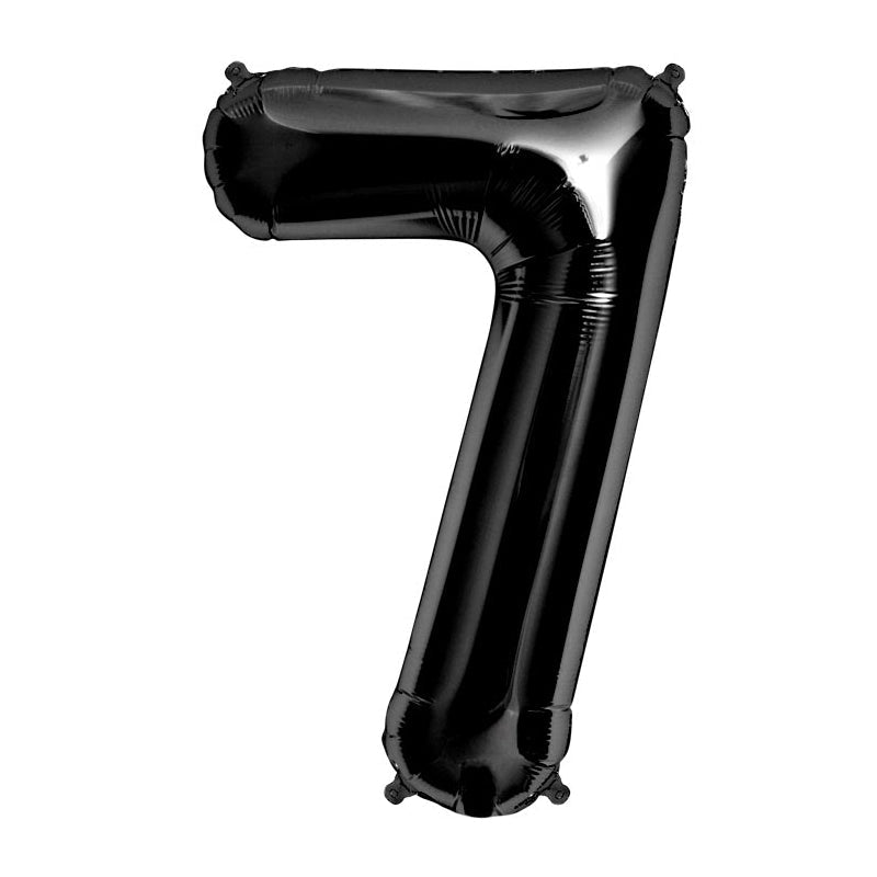 34'' SHAPE FOIL NUMBER 7 - BLACK (NORTH STAR)