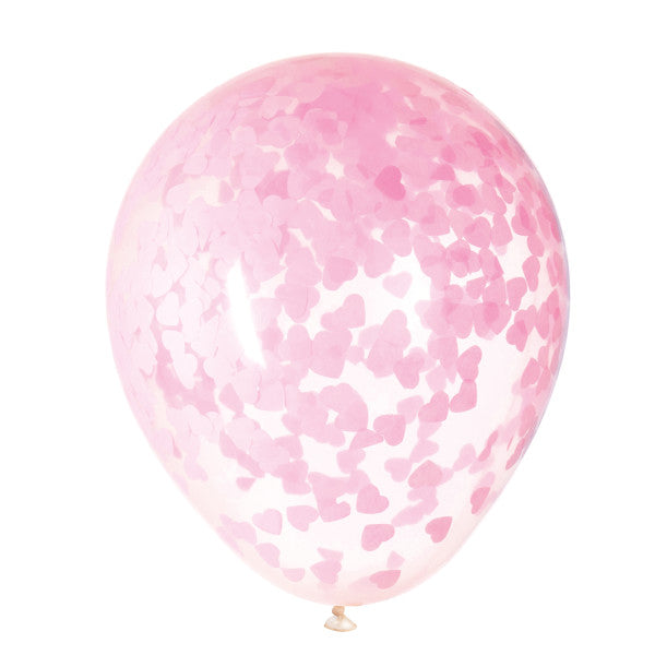 Soft Pink Heart Latex Balloons