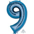 34'' SHAPE FOIL NUMBER 9 - BLUE