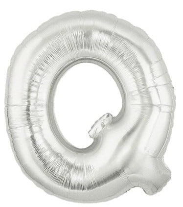 40'' SUPER SHAPE FOIL LETTER Q - SILVER