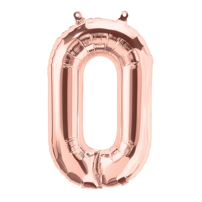 16'' Foil Letter O - Rose Gold Packaged Air Fill