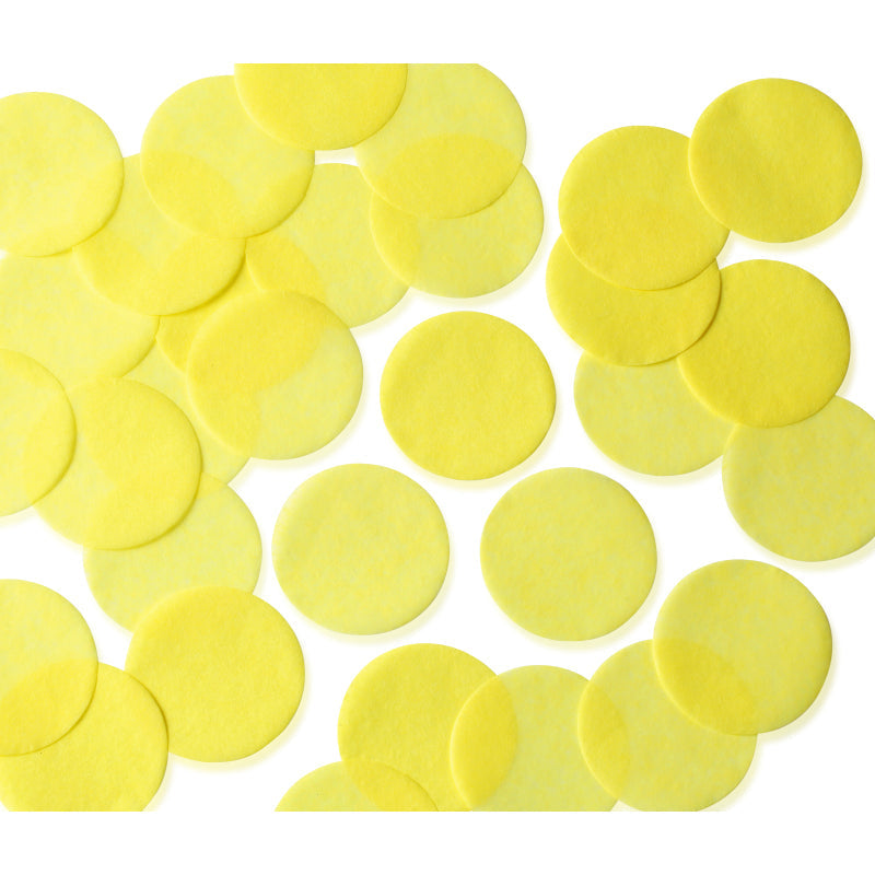 YELLOW CIRCULAR PAPER BALLOON CONFETTI 250G