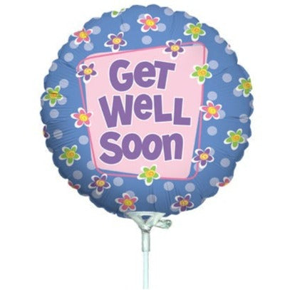 9'' GET WELL AIRFILL ( REQUIRES HEAT SEAL) 10PK (Flat)