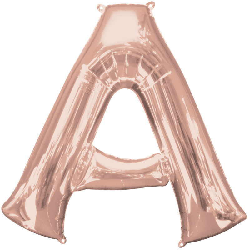 16'' Foil Letter A - Rose Gold Packaged Air Fill (ANAGRAM)