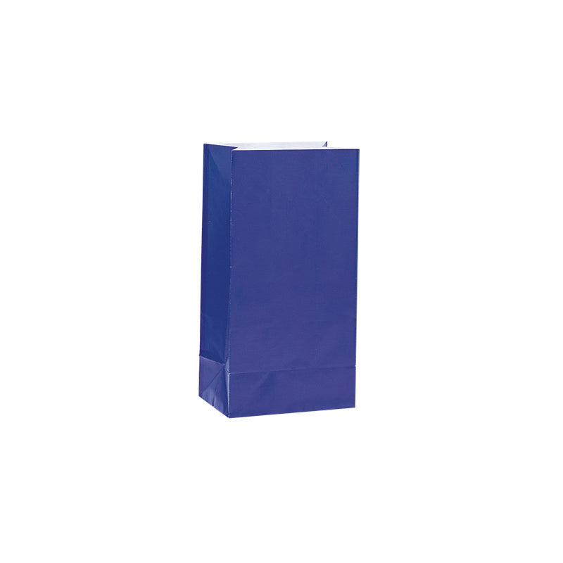 PAPER PARTY BAGS ROYAL BLUE (12PK)