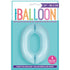 Matte Powder Blue Number 0 Shaped Foil Balloon 34''