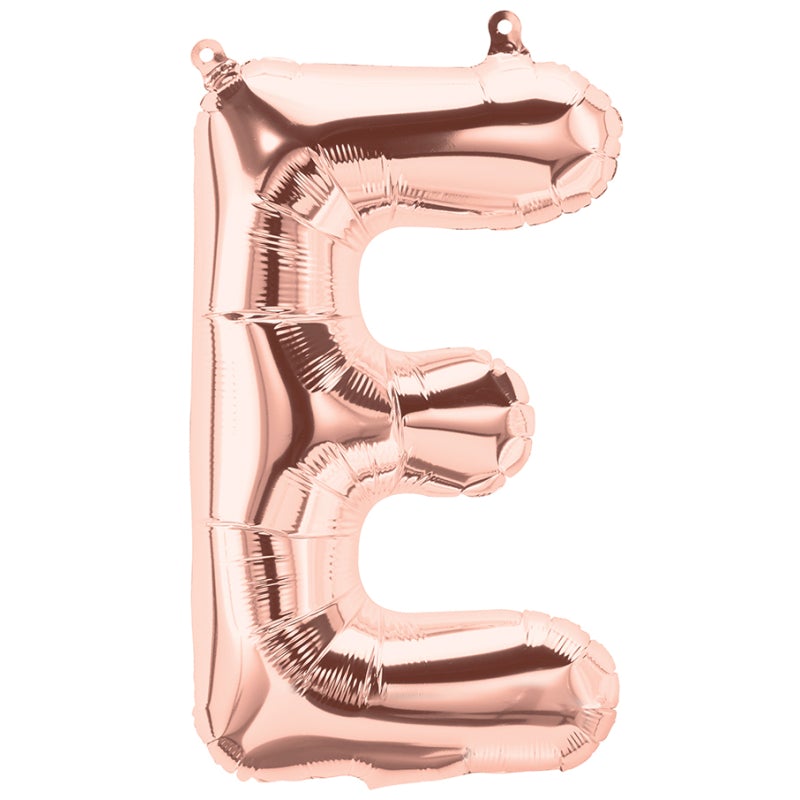 16'' Foil Letter E - Rose Gold Packaged Air Fill