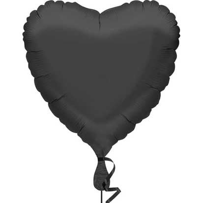 18'' Black Heart Foil (Flat)