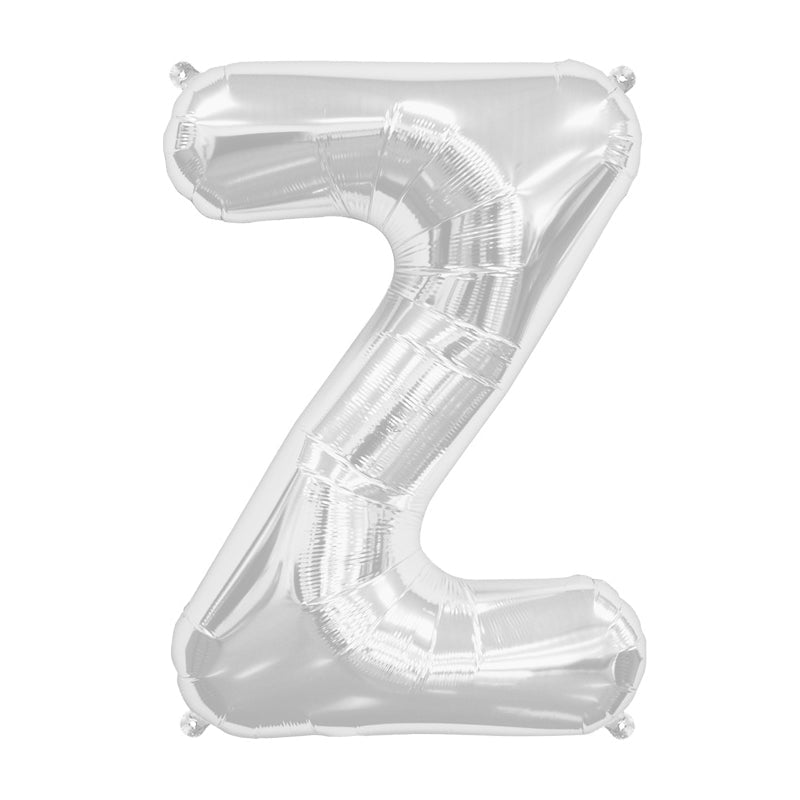 16'' Foil Letter Z - Silver Packaged Air Fill
