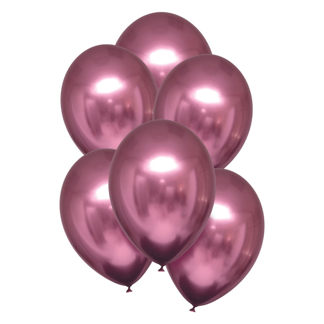 Satin Luxe Flamingo Rose Latex Pack of 6