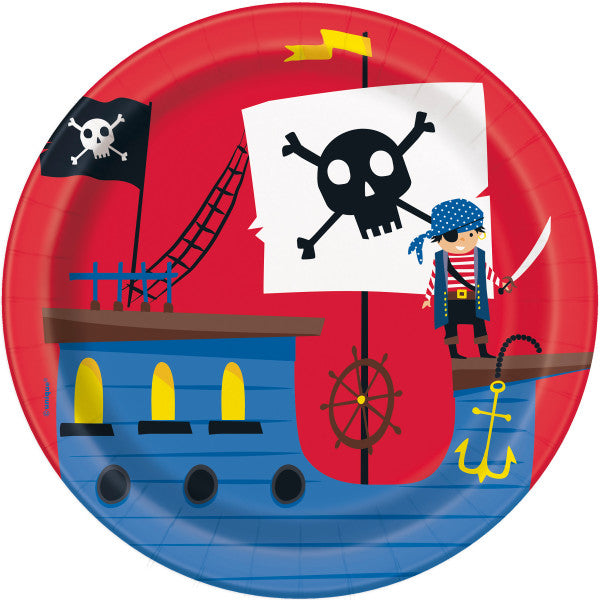 Ahoy Pirate Party Dessert Plates (8pk)