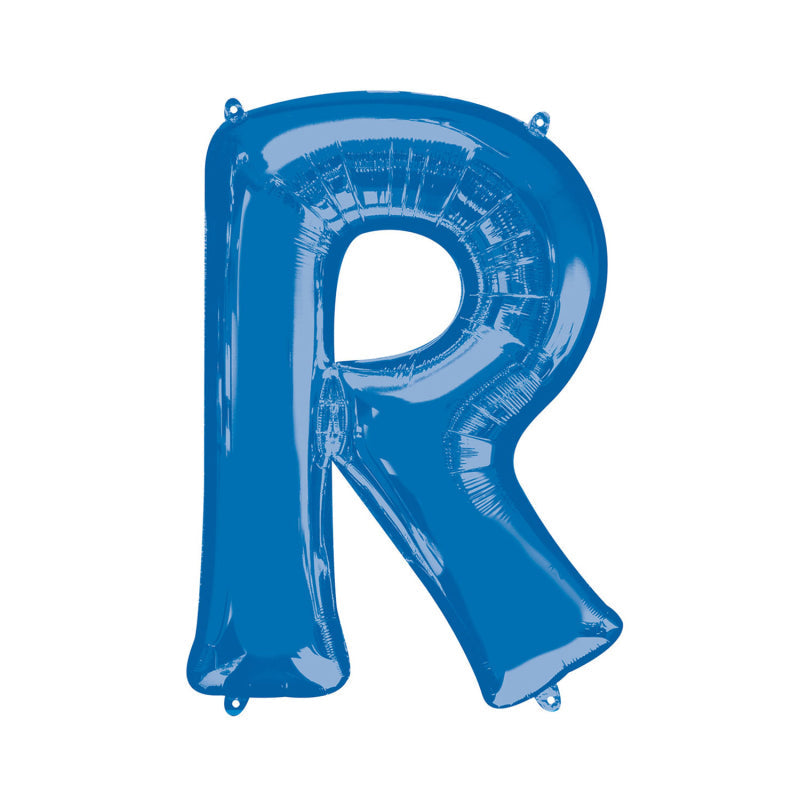 34'' SUPER SHAPE FOIL LETTER R - BLUE (ANAGRAM)