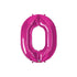 34'' SHAPE FOIL NUMBER 0 - MAGENTA (QUALATEX)