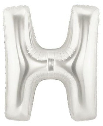 40'' SUPER SHAPE FOIL LETTER H - SILVER