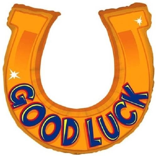 XL 38'' Good Luck Horseshoe Super Shape Mylar Foil Balloon