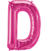 34'' SUPER SHAPE FOIL LETTER D - MAGENTA