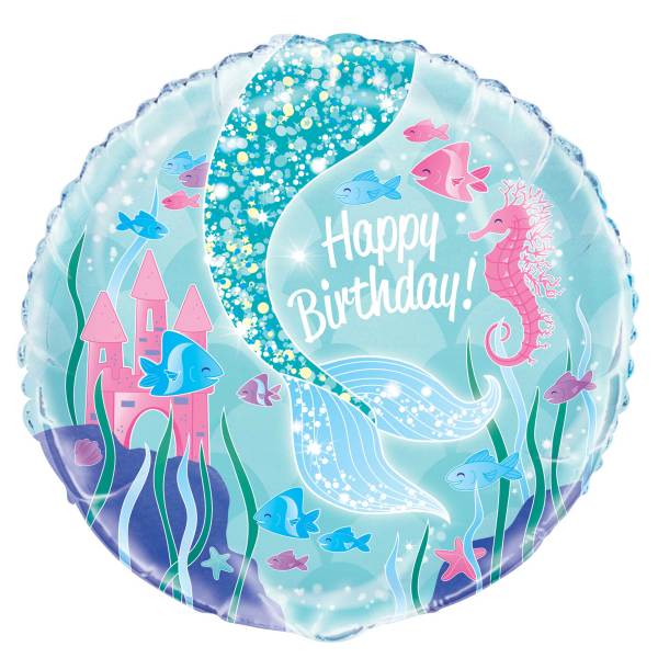 Mermaid Round Foil Balloon 18''
