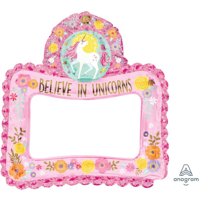 MAGICAL UNICORN INFLATABLE FOIL SELFIE FRAME